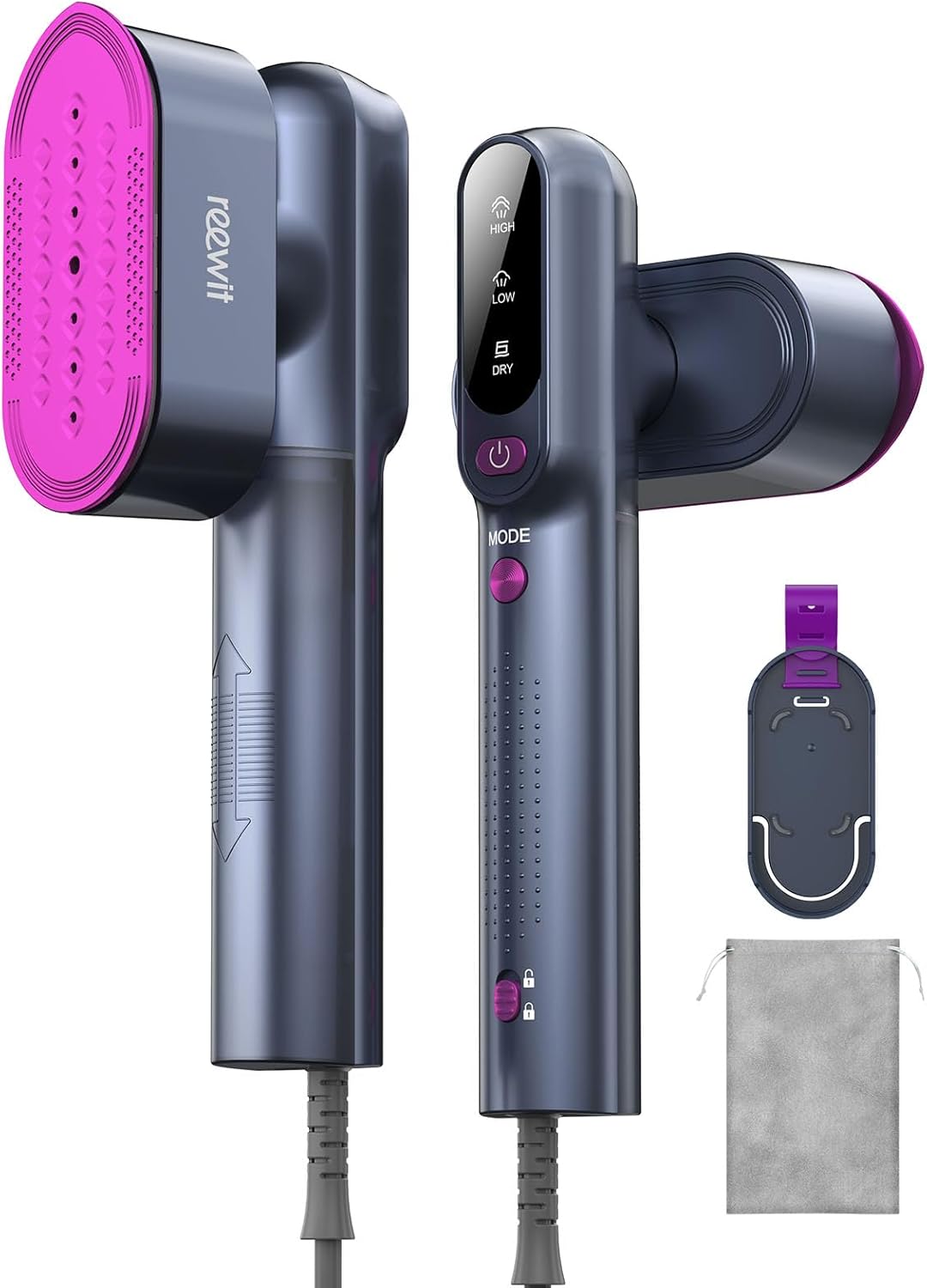 Detalle de Travel Steamer for Clothes: 2-in-1 Garment Steamer & Iron, 1200W, 100-240V, Portable Travel Size