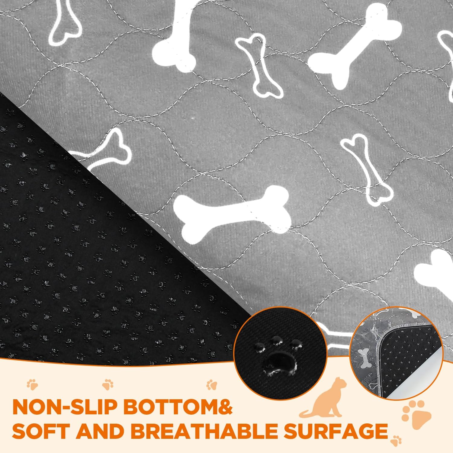 Thumbnail 2 de Baodan Puppy Pads 60x45 cm washable dog mat