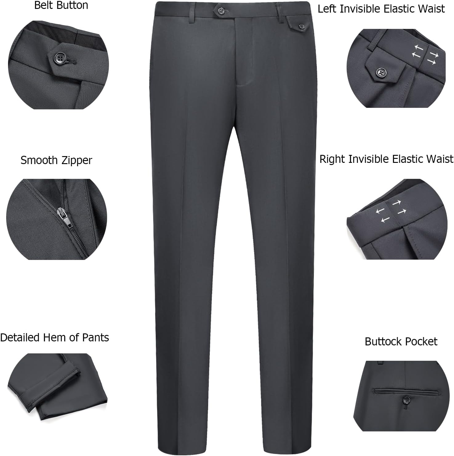 Thumbnail 4 de WULFUL Men's 3-Piece Slim Fit Suit Set