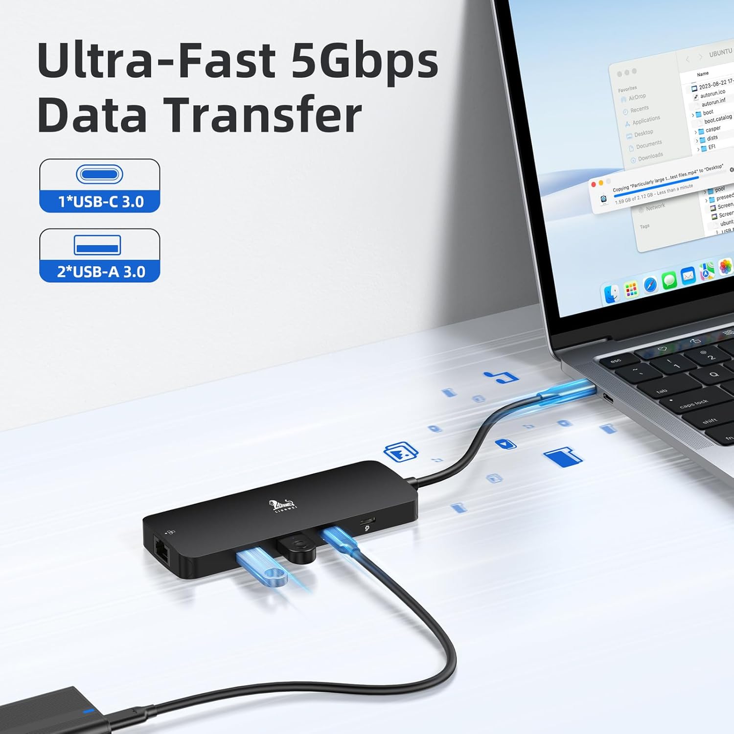 Thumbnail 6 de USB-C Docking Station Dual Monitor 8 in 1: 2x HDMI/1x DisplayPort, 100 W PD, Gigabit Ethernet