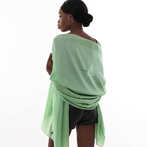 Thumbnail 2 de PIOYMEYA Chal Verde Mujer – Estola Foulard para Boda y Fiesta
