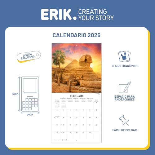 Thumbnail 2 de Grupo Erik Calendario 2026 pared 30x30 cm 🗓️