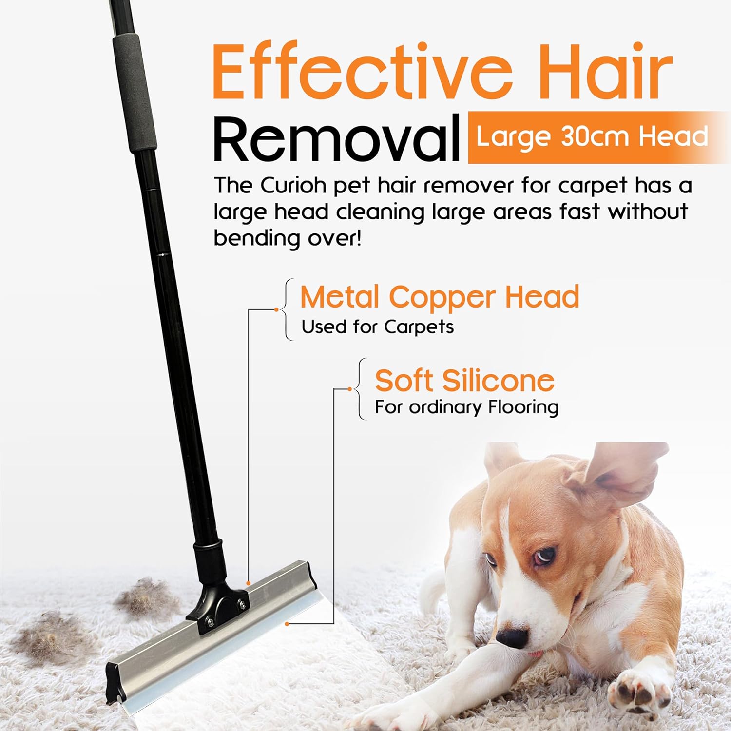 Thumbnail 1 de Curioh Ultimate Dual-Sided Carpet Rake for Pet Hair 🧹
