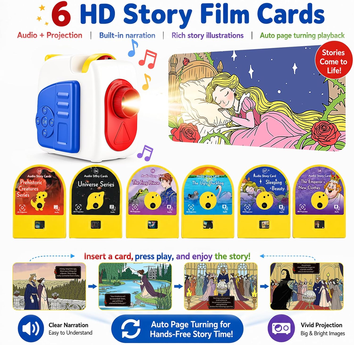 Detalle de Tokky Kids Story Projector with 6 Story Cards