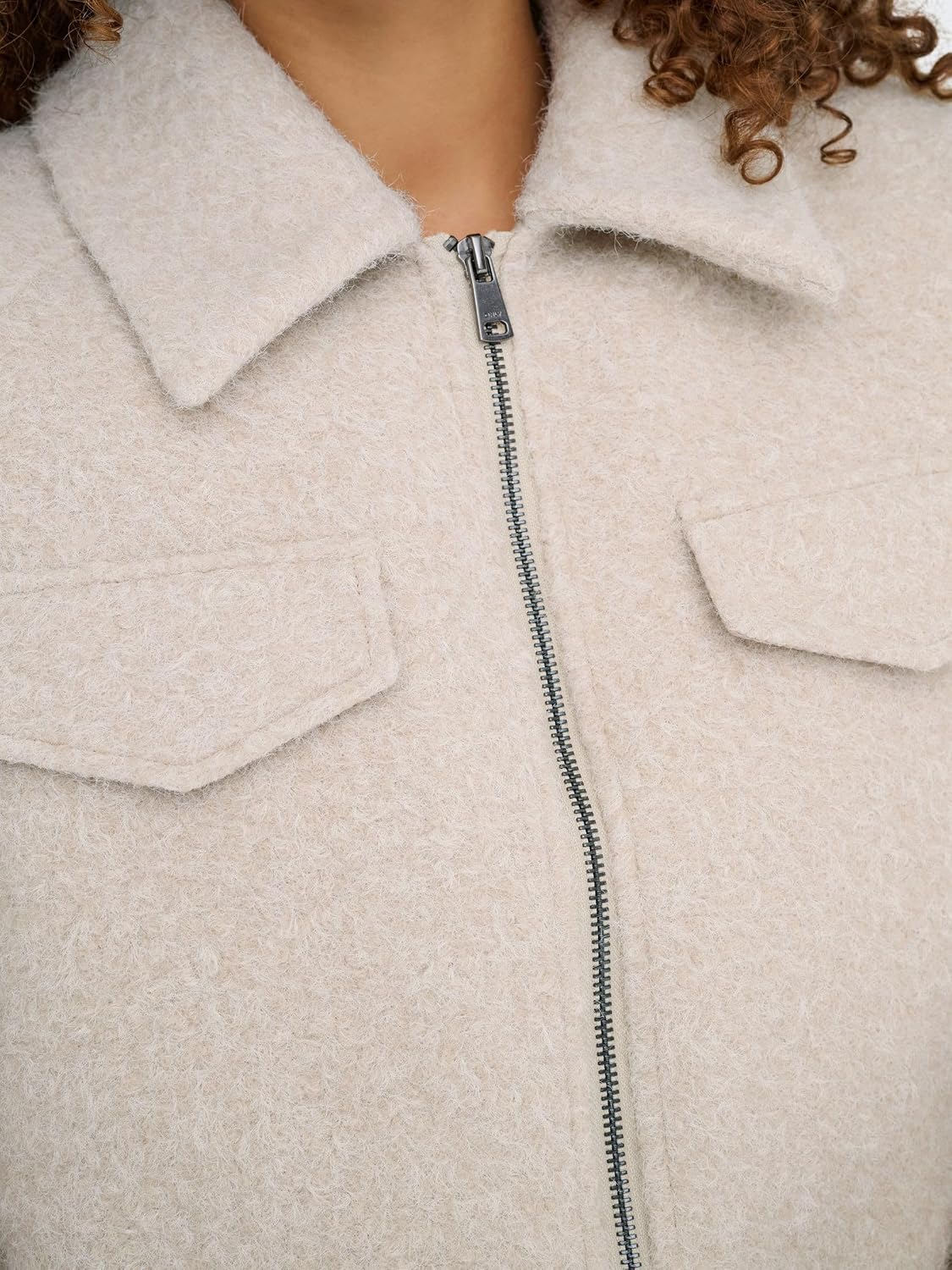 Detalle de ONLY Onlmalo Boucle Jacket Otw Noos Donna – Giacca Bouclé Otw Noos