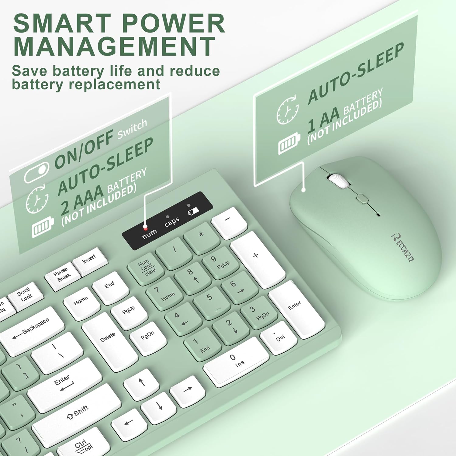 Thumbnail 4 de Wireless Keyboard and Mouse Combo 1600 DPI
