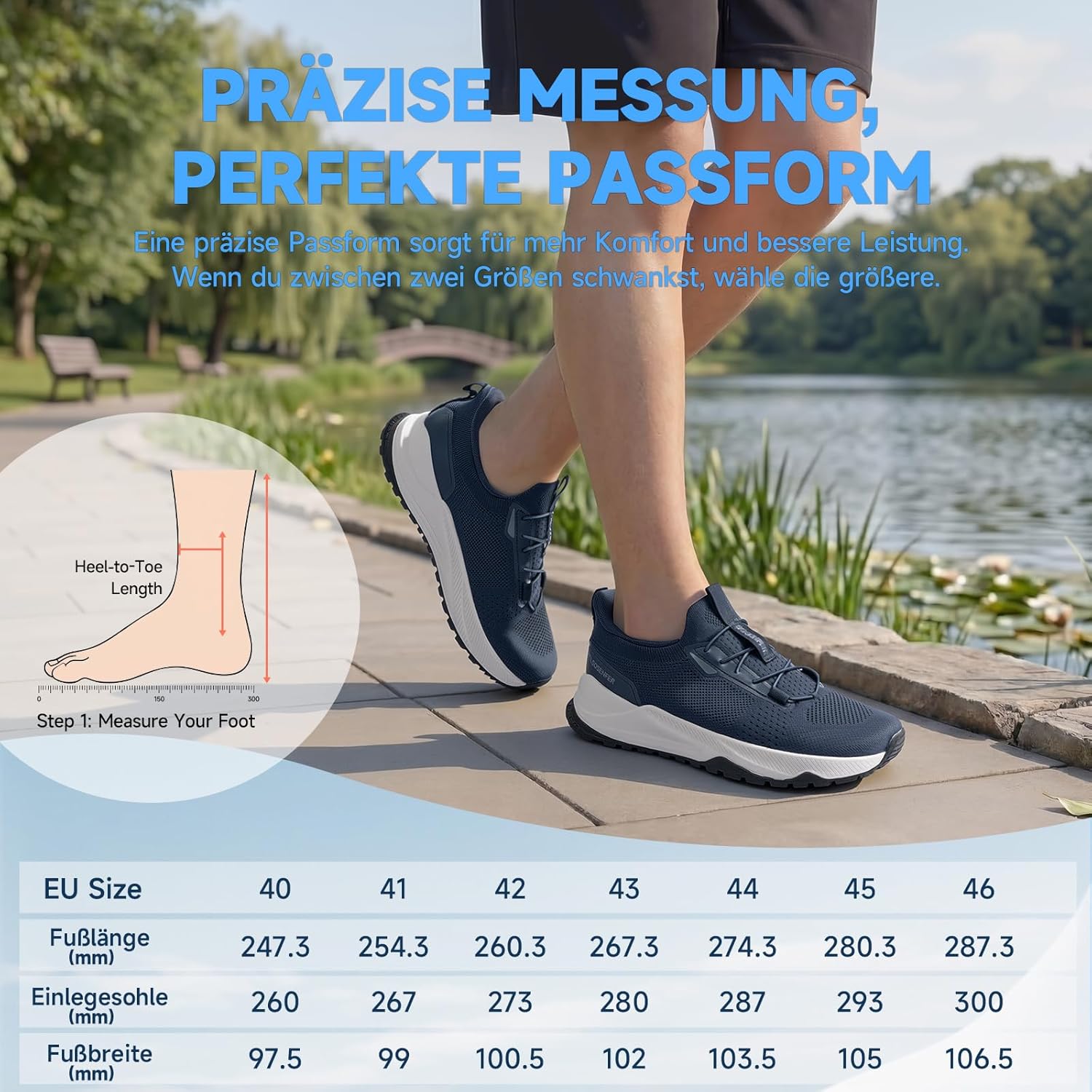 Thumbnail 5 de Sosenfer Slip on Herren Sneakers für breite Füße – Luftige, rutschfeste Outdoor-Schuhe