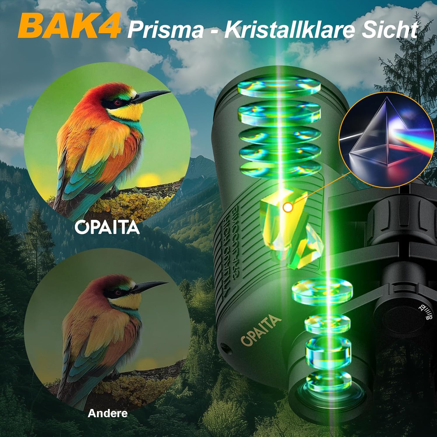 Thumbnail 3 de Opaita 20x52 Fernglas 20× Vergrößerung