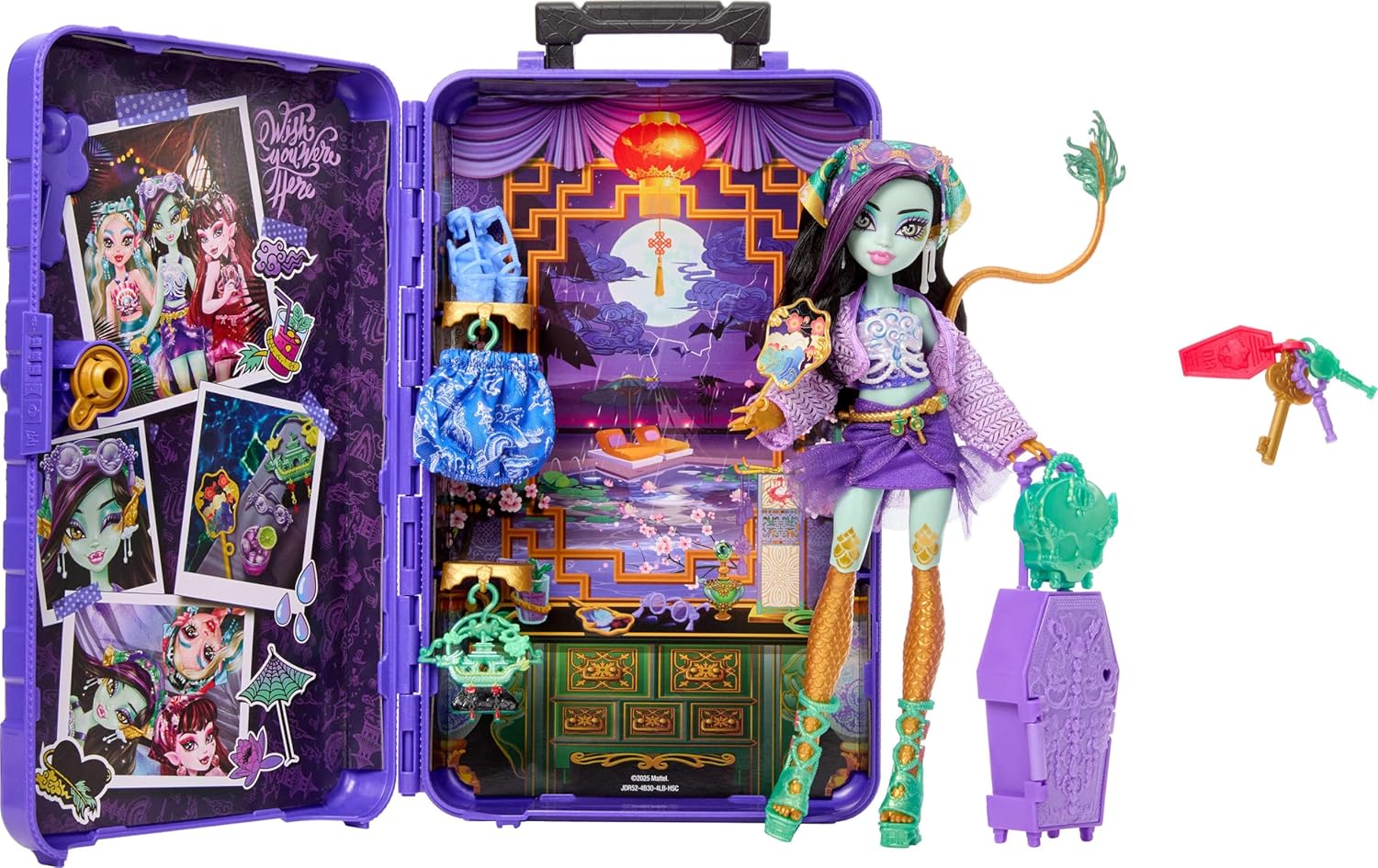 Thumbnail 4 de Monster High Skulltimate Secrets Jinafire doll set with 19 surprises