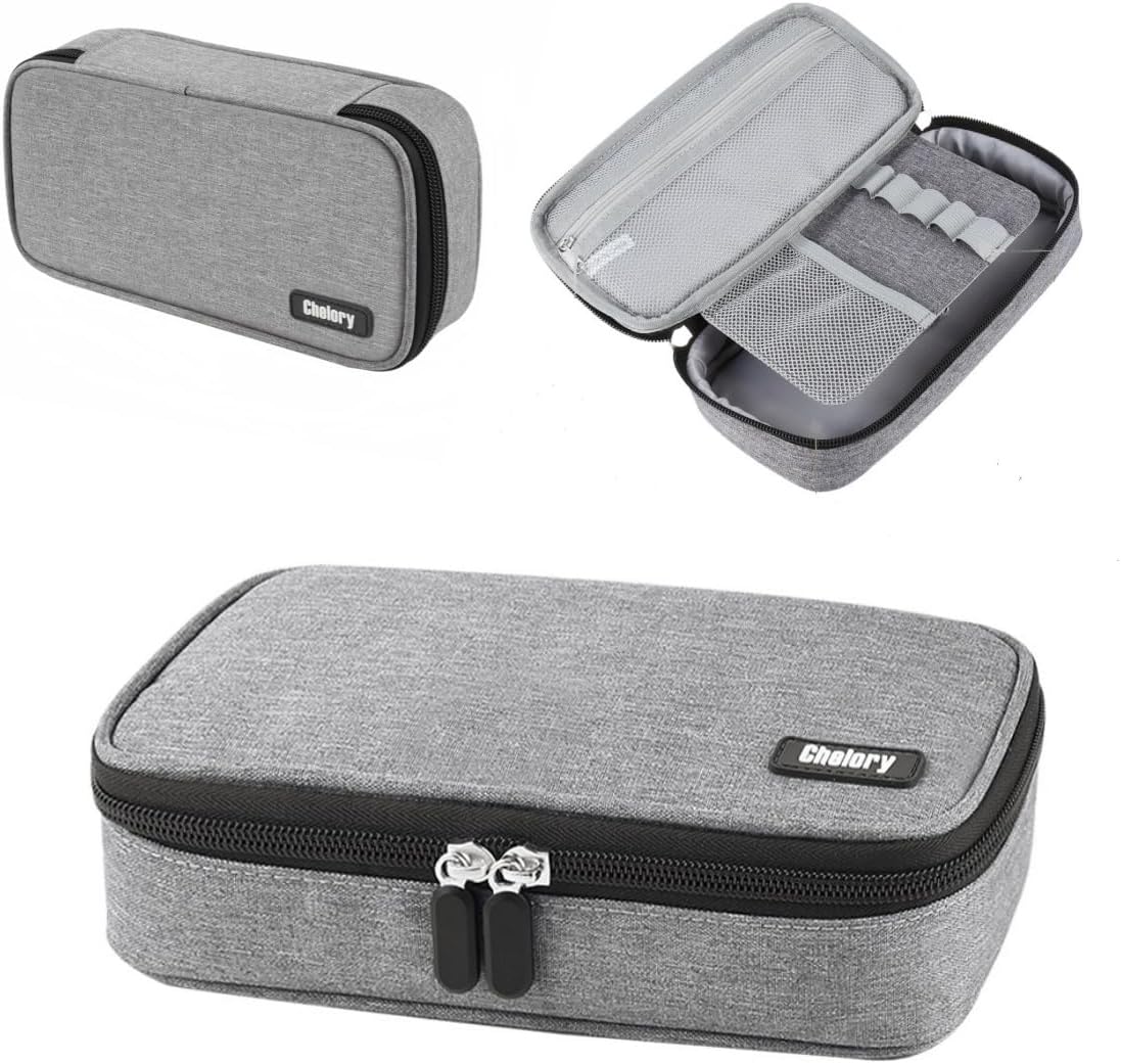 Large Capacity Pencil Case / Big Pencil Bag with Oxford Fabric, Mesh Pockets & Elastic Slots
