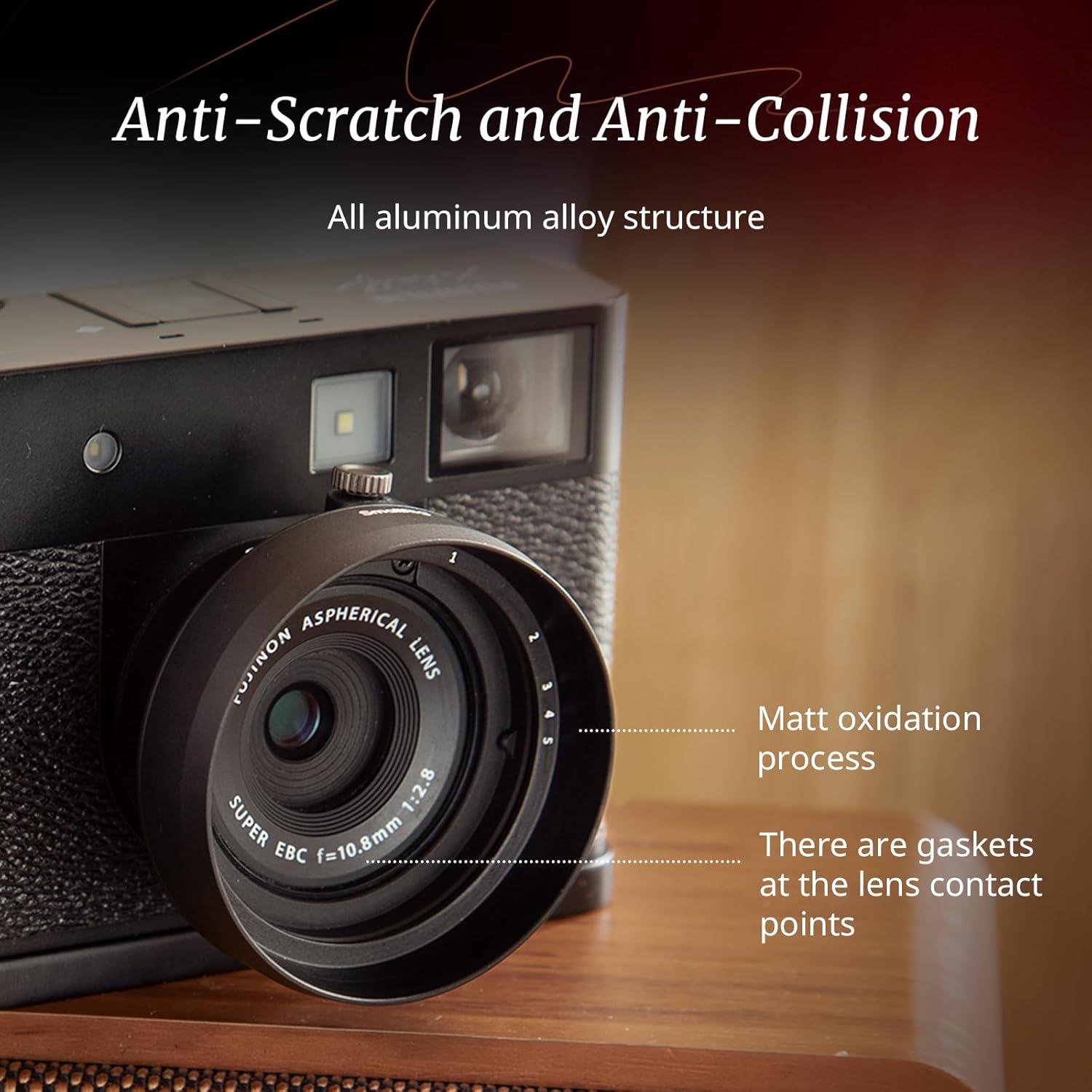 Detalle de SMALLRIG Shading Hood for Fujifilm X Half (5709) — Aluminium, Anti-Scratch, Anti-Glare