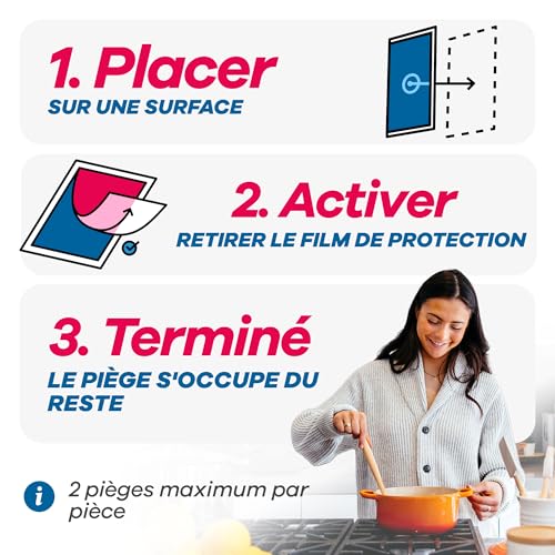Detalle de GEROBUG Piège à Mites Alimentaires XXL Pack – 10 pièges sans odeur, longue durée