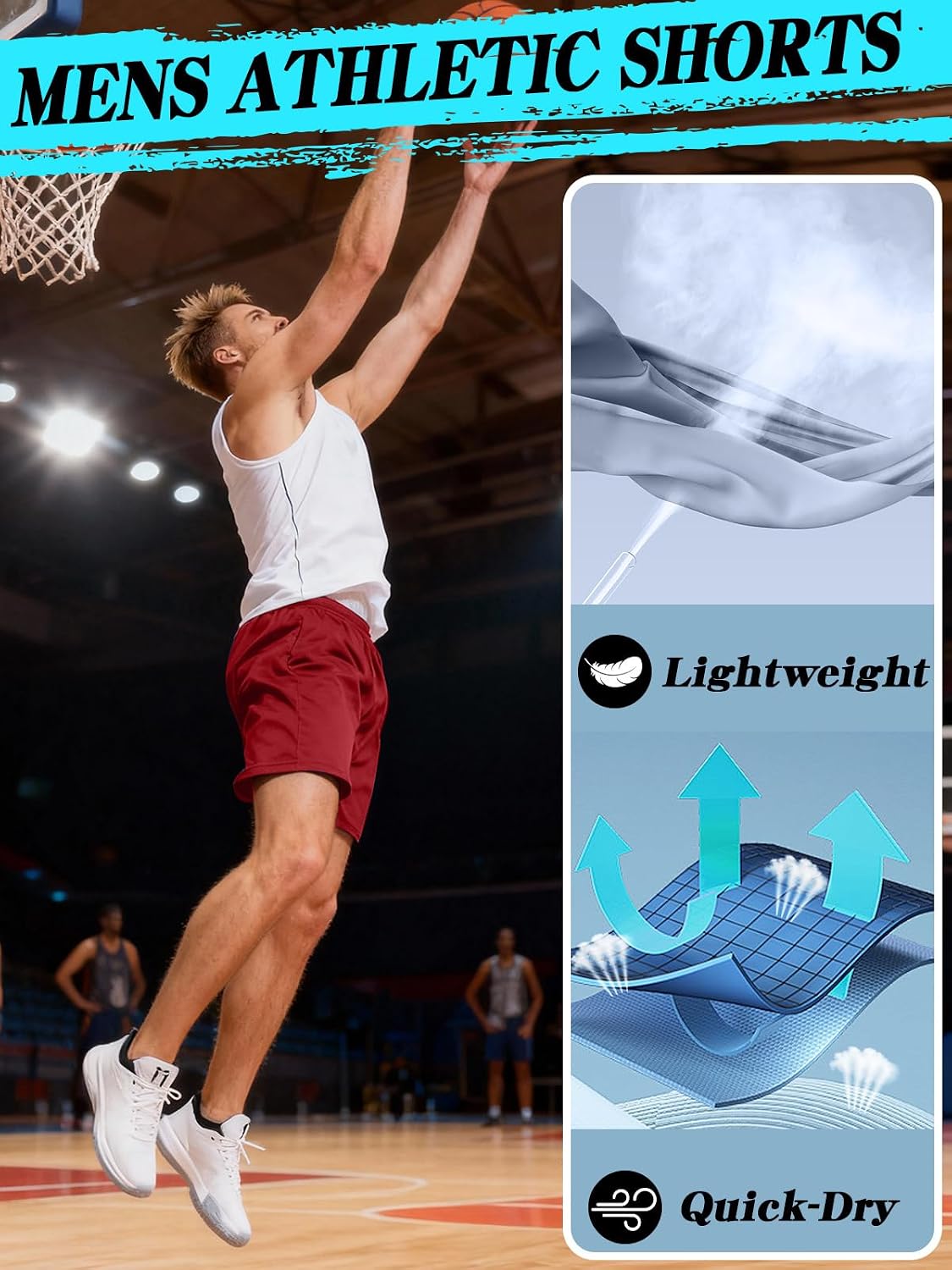 Thumbnail 4 de ZENGVEE 1/3 Pack Men's Sport Shorts