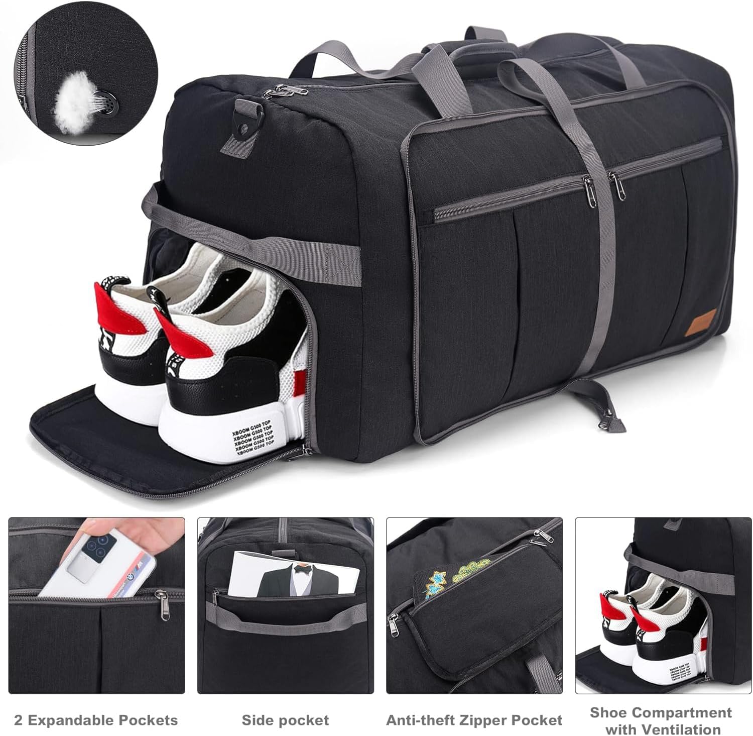 Detalle 2 de Upeelife Grand sac de voyage 125L