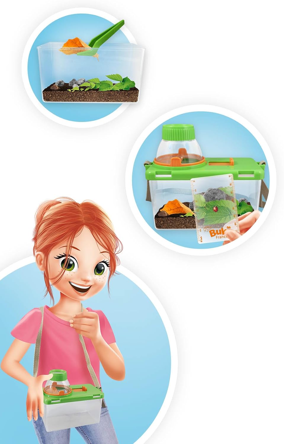 Detalle de BUKI BL034 – Terrarium: Beobachtungs-Set für kleine Lebensräume