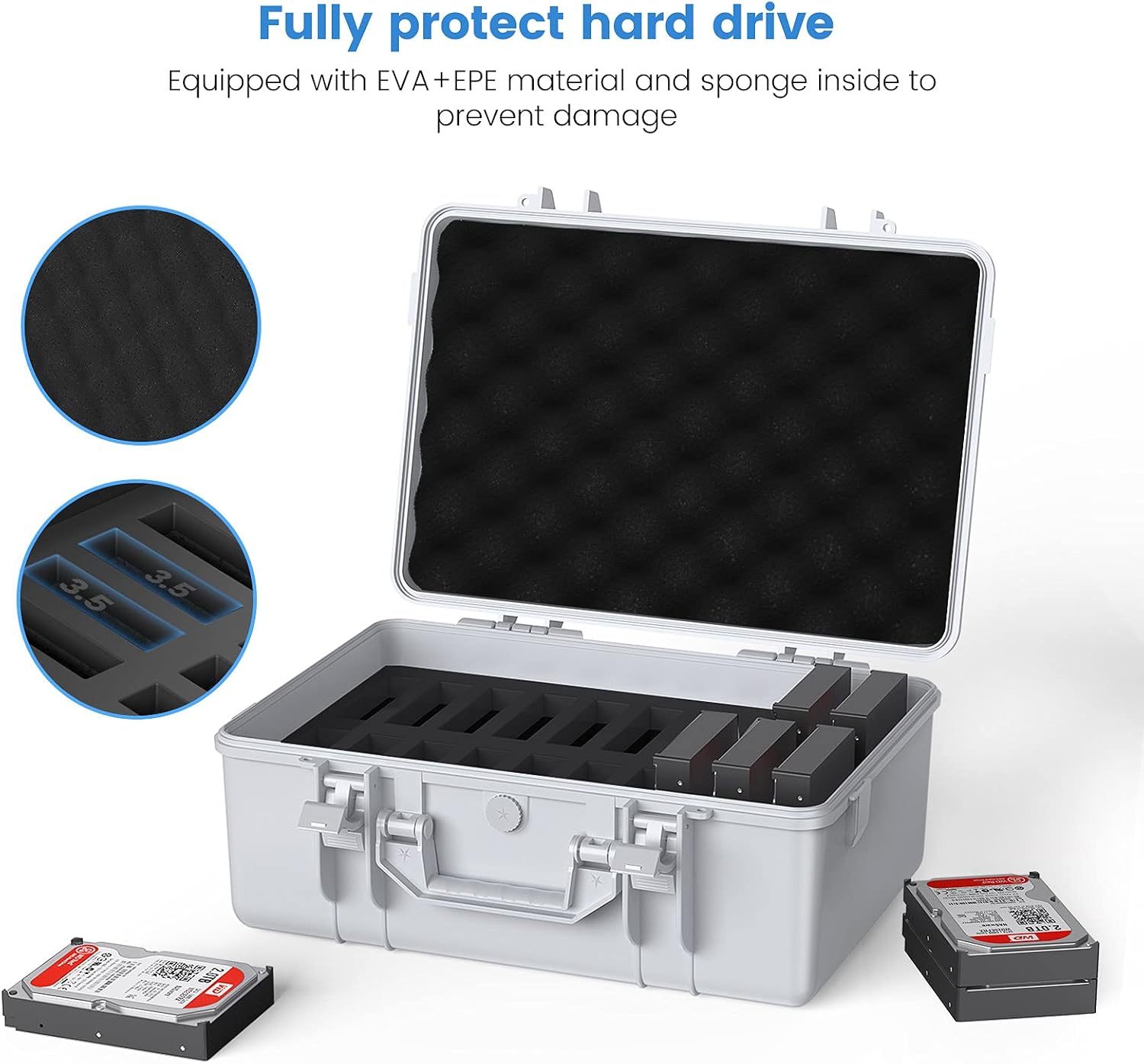 Detalle de ORICO Boîtier de Protection pour Disque Dur 3,5'' – Multi-Protection, Capacité 20 HDD