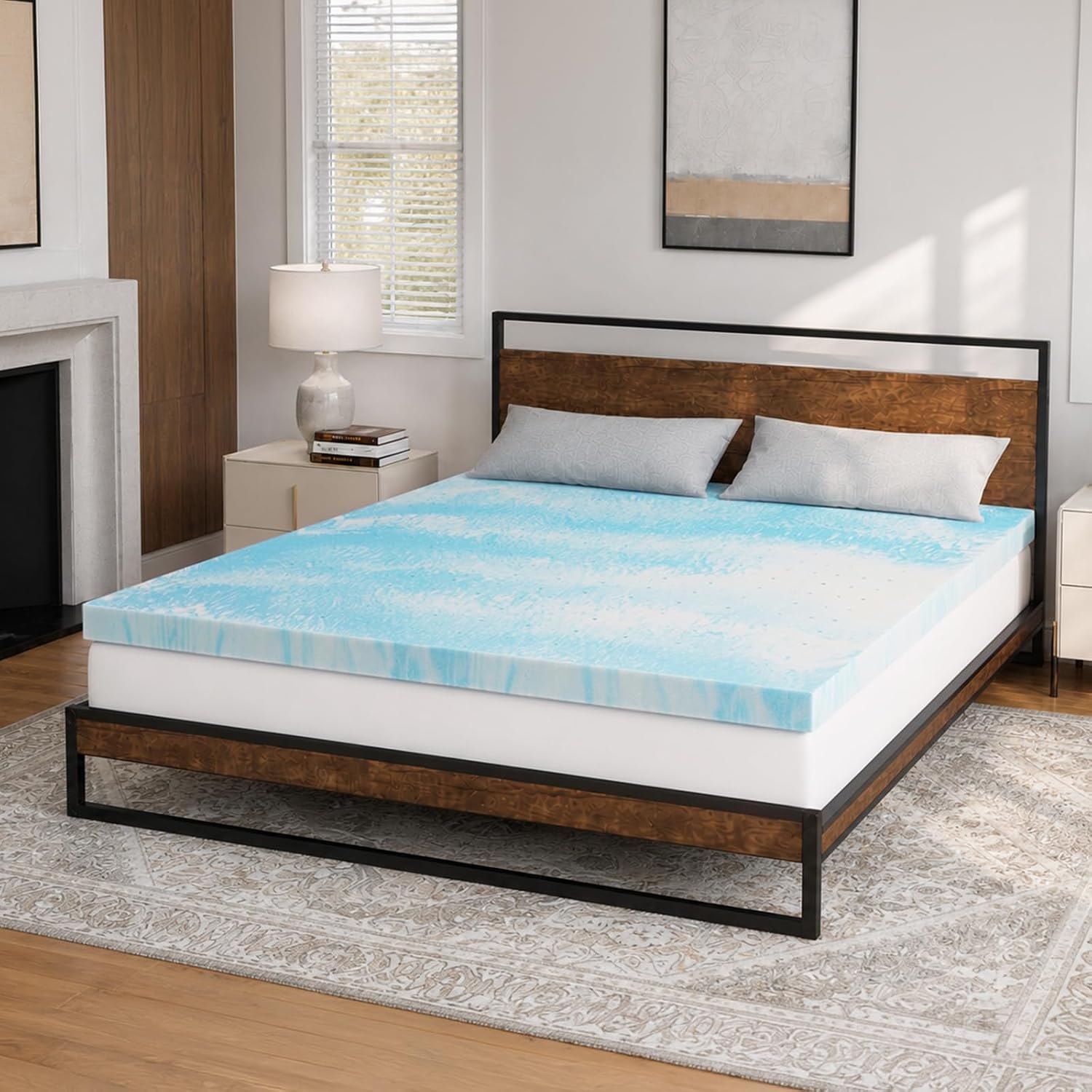 Detalle de Novilla Memory Foam Mattress Topper, 2-Inch