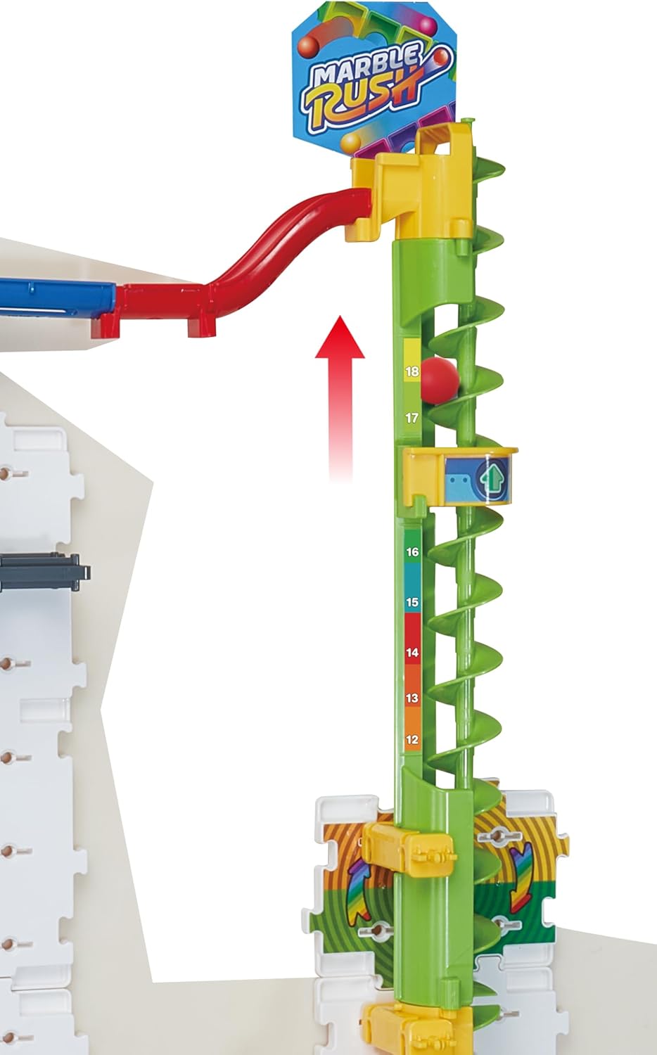 Detalle 2 de VTech Marble Rush Free Fall Vertical Set – Vertical Construction for Kids (93 Building Pieces, 10 Marbles)