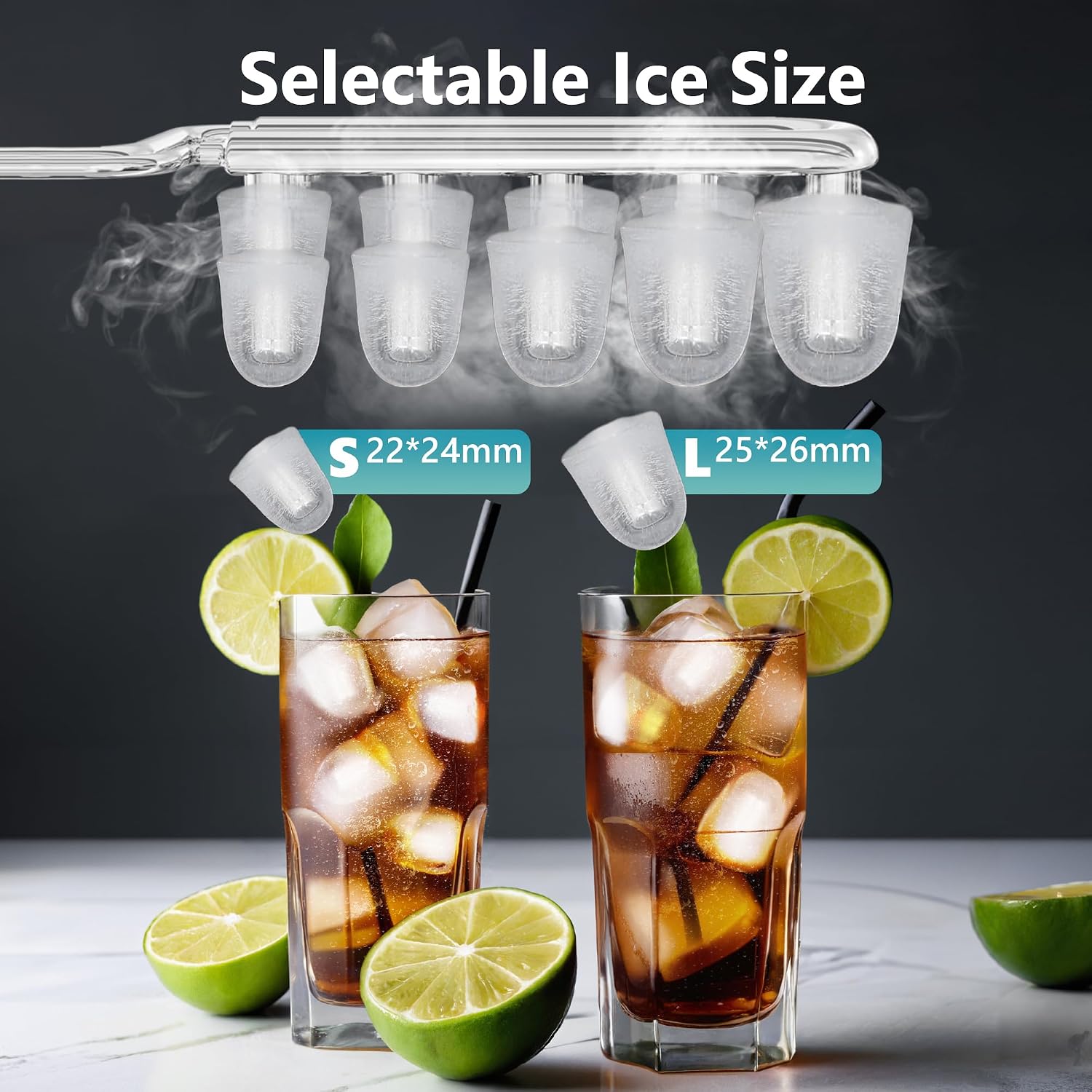 Thumbnail 3 de Euhomy Countertop Ice Maker 2.2L