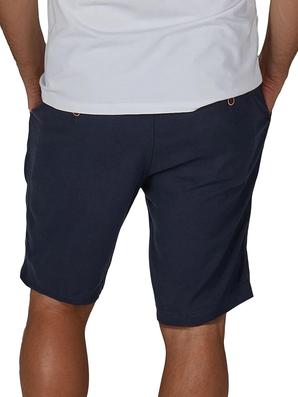 Detalle de Riverso Leinen Shorts Herren – Regular Fit, knielang, vielseitig einsetzbar