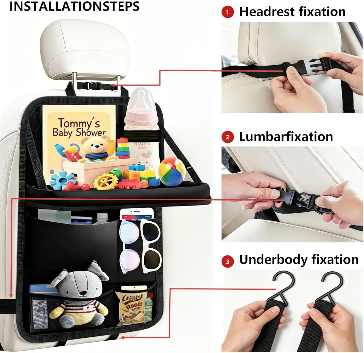Detalle 2 de TCJJ Car Seat Organiser 2-pack
