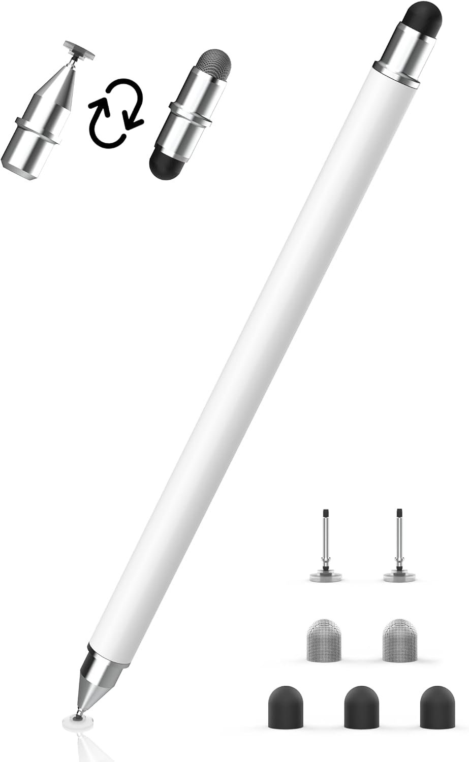 Detalle de MEKO 3-in-1 Magnetischer Touchscreen-Stift mit Disc-, Fibre- und Gummispitze