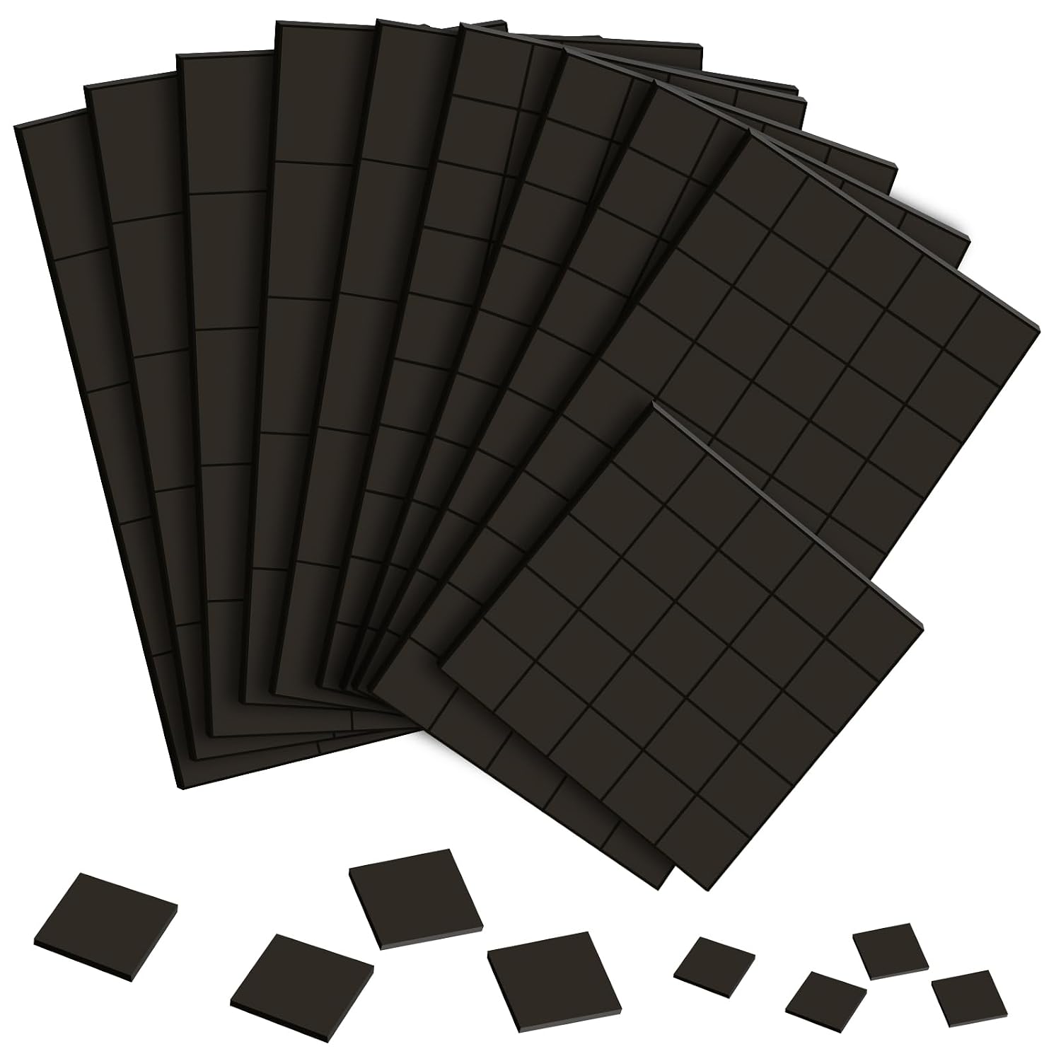Detalle de OFFCUP zelfklevende magneetvierkanten, 300 stuks van 1 en 2 cm
