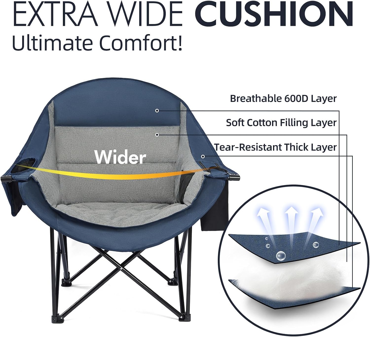 Detalle de Oversized Camping Chair, 2-Pack