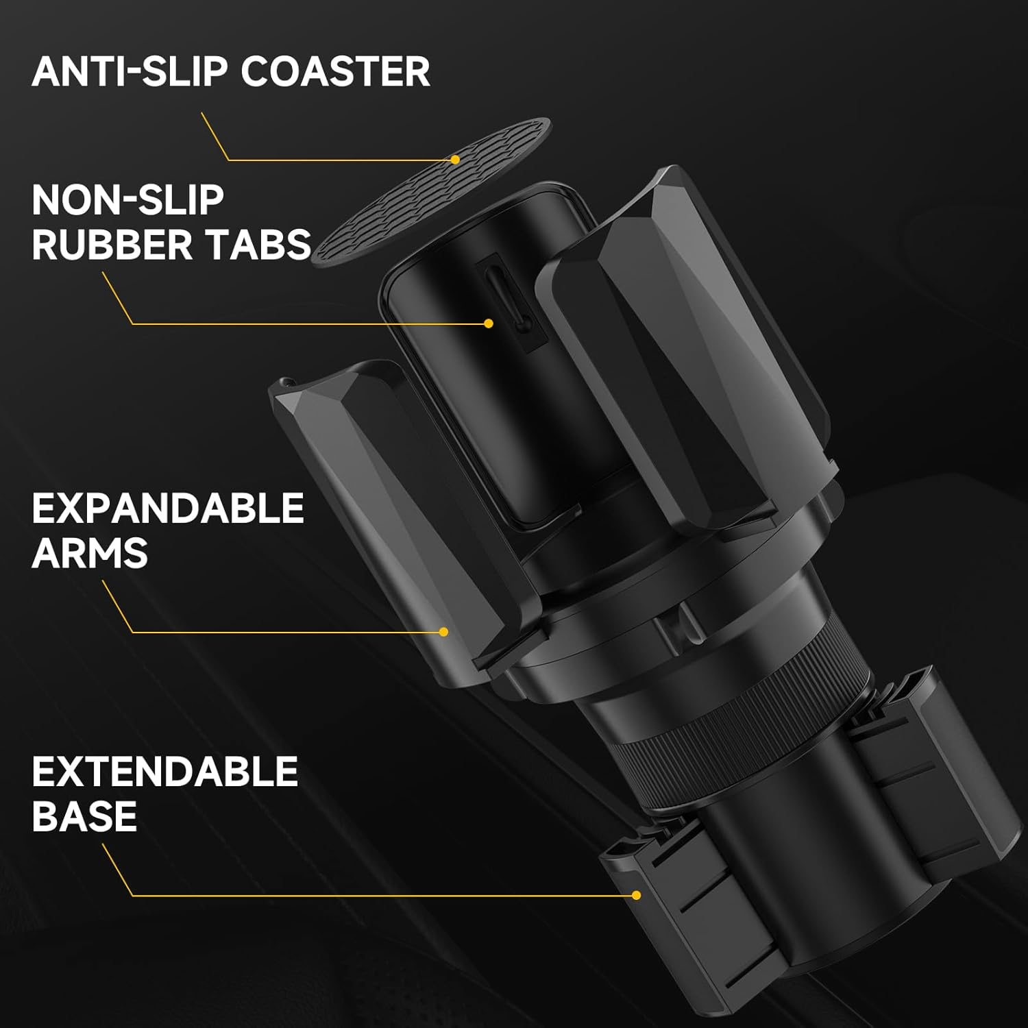Detalle 2 de DYLEN Car Cup Holder Expander Adapter for Expandable Arms (Fits large bottles and mugs 14-64oz)