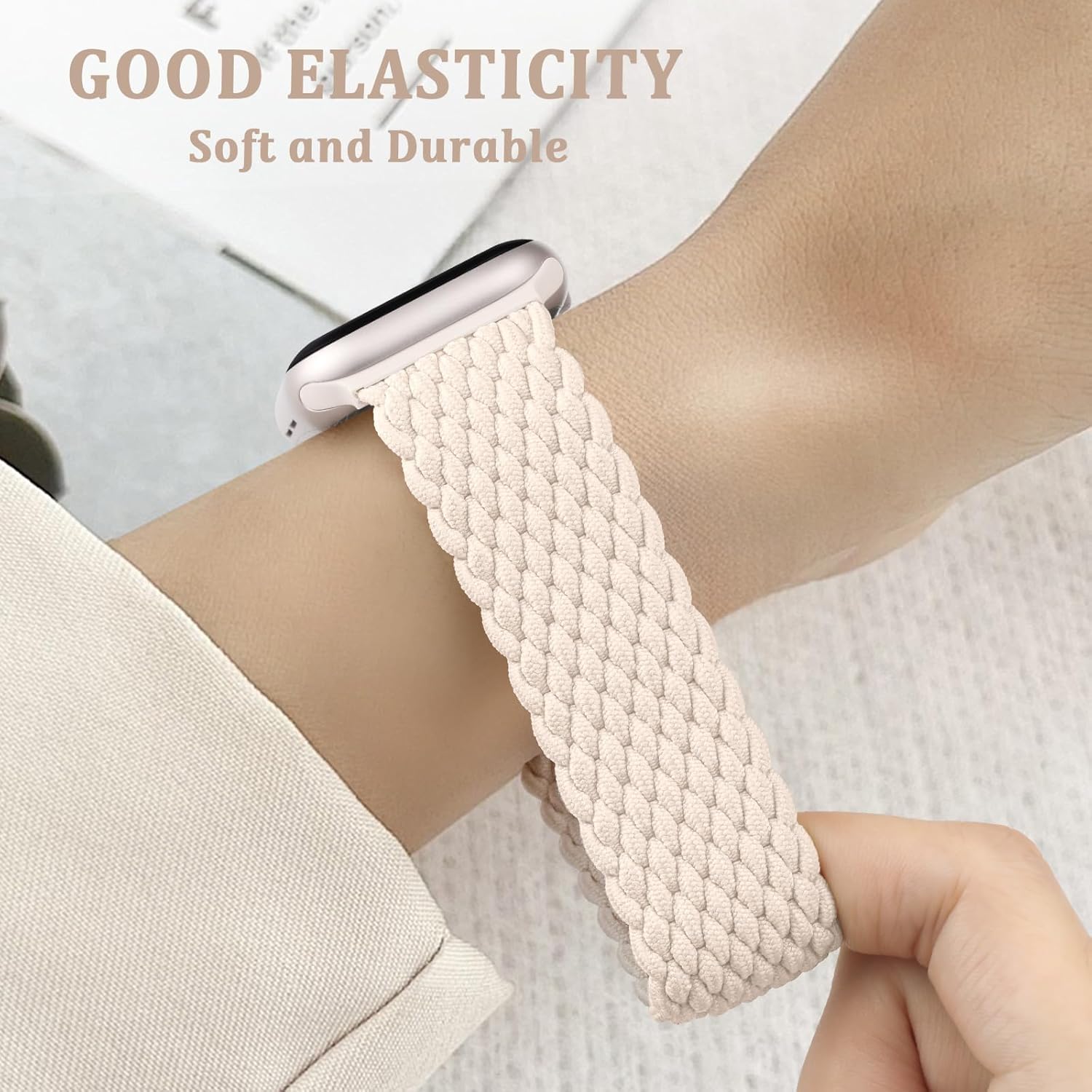 Thumbnail 3 de DigiHero Braided Loop magnetic nylon Apple Watch strap (sport stretchy) for 38–46mm models