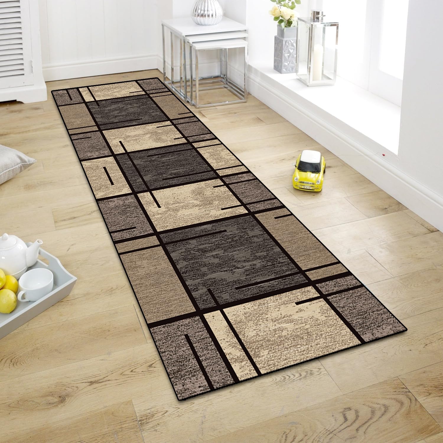 Detalle de WTHYGB Teppichläufer 60x300cm beige đźŹ