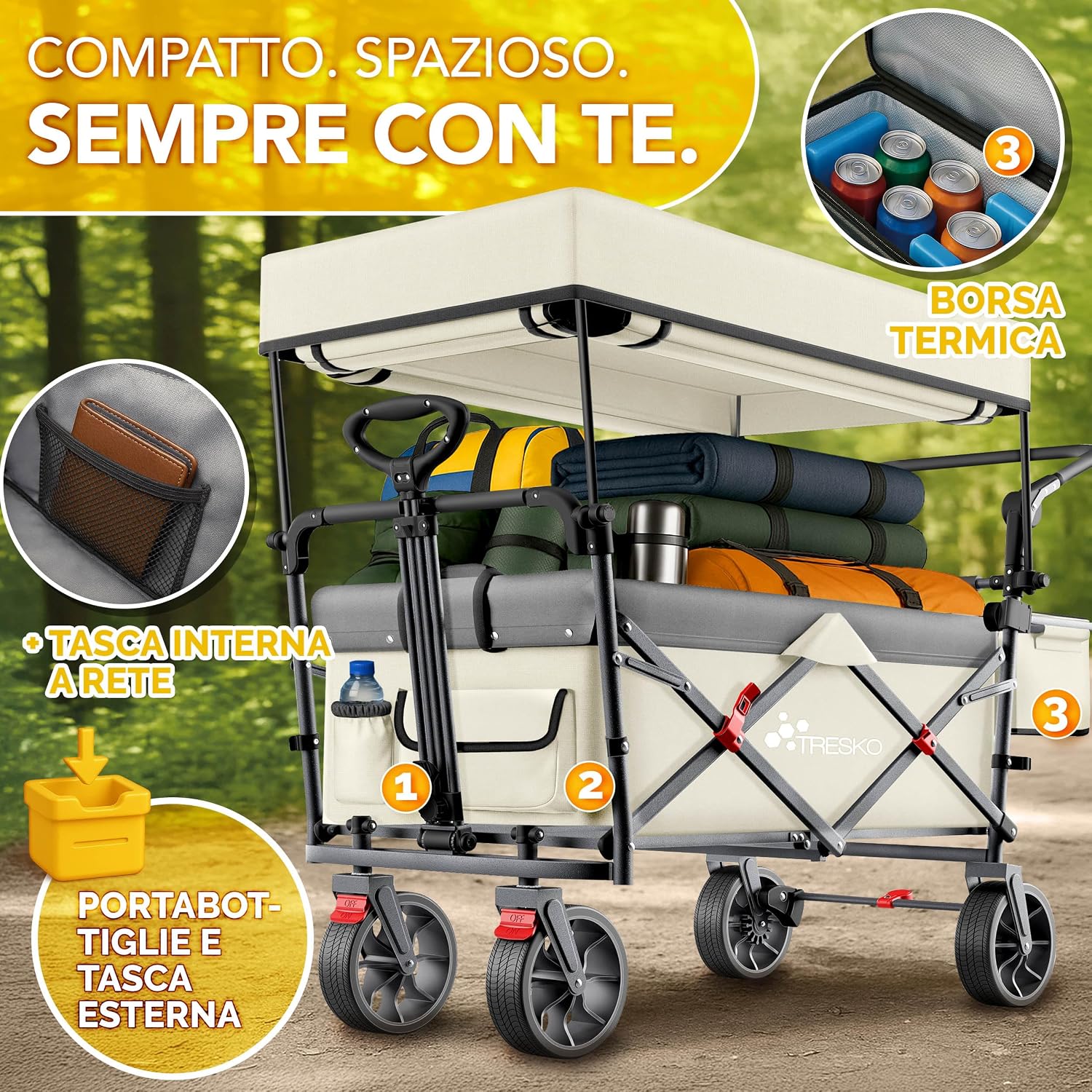 Detalle de TRESKO Carrello pieghevole 150 kg