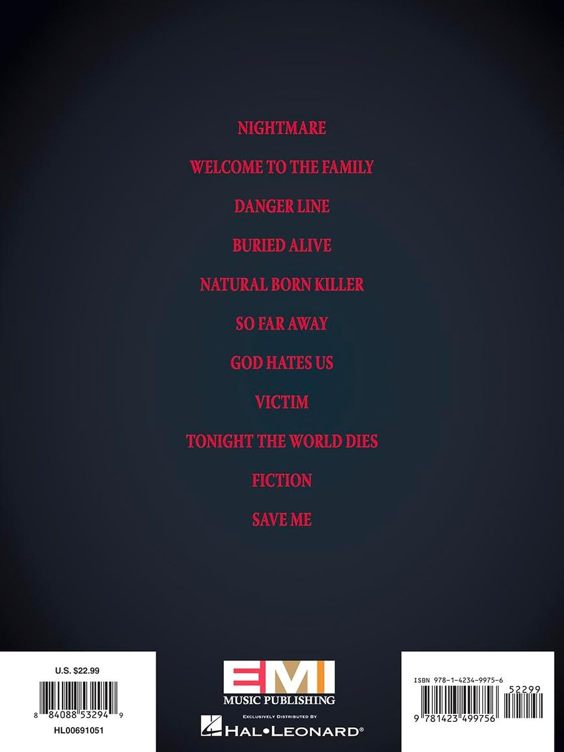 Detalle 2 de Avenged Sevenfold Nightmare Guitar Songbook with Tablature for 11 Tracks