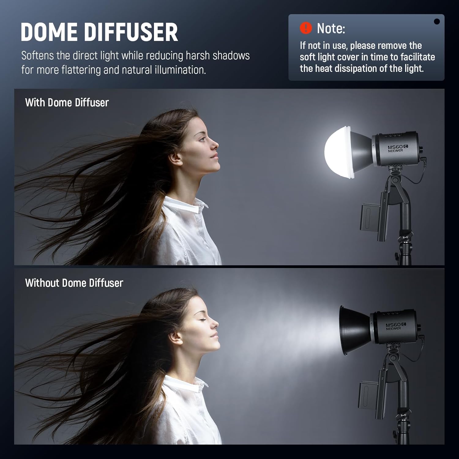 Thumbnail 1 de NEEWER COB Diffuser for MS60/150 Reflector 🎥