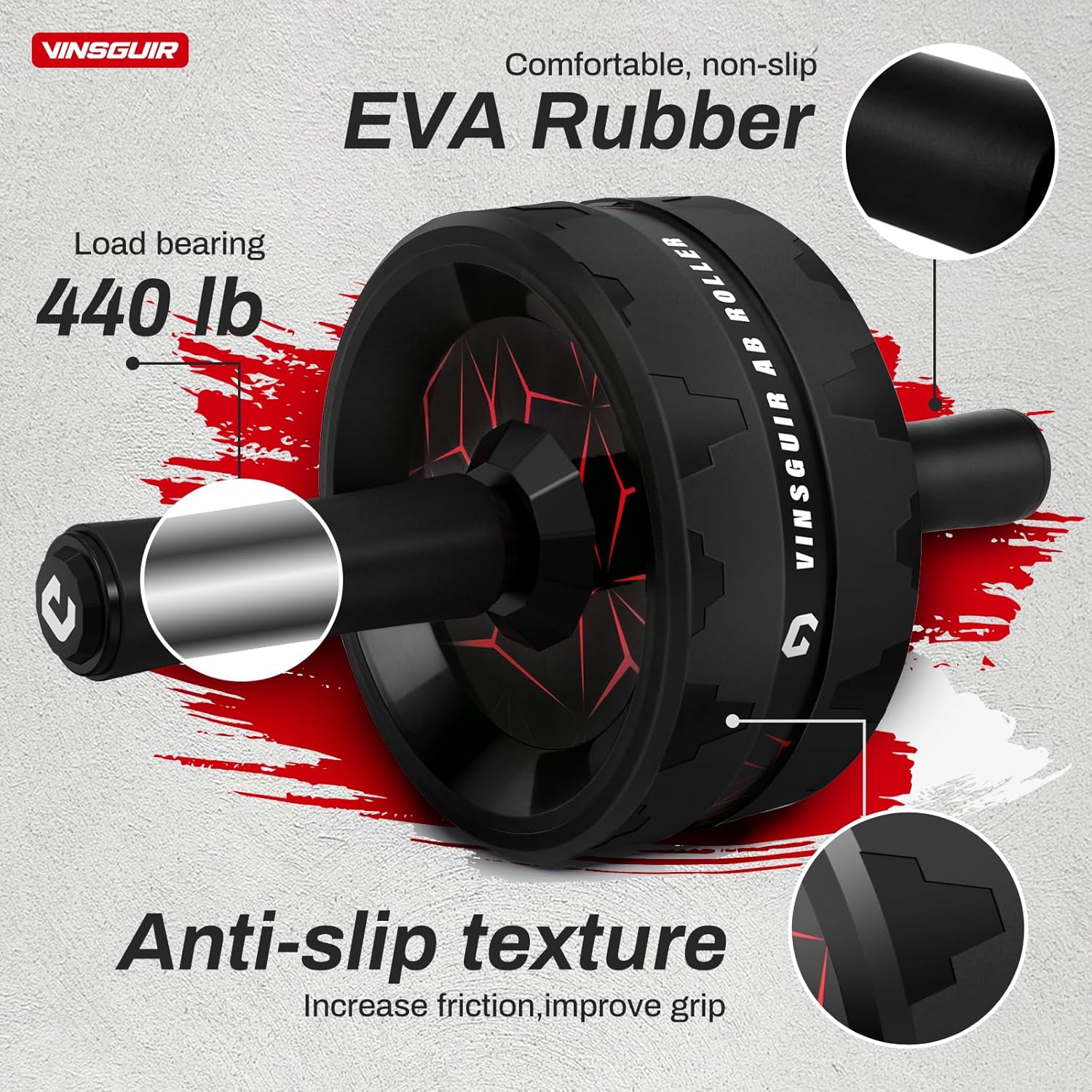 Thumbnail 3 de Vinsguir Ab Roller 8 cm stability wheel 🏋