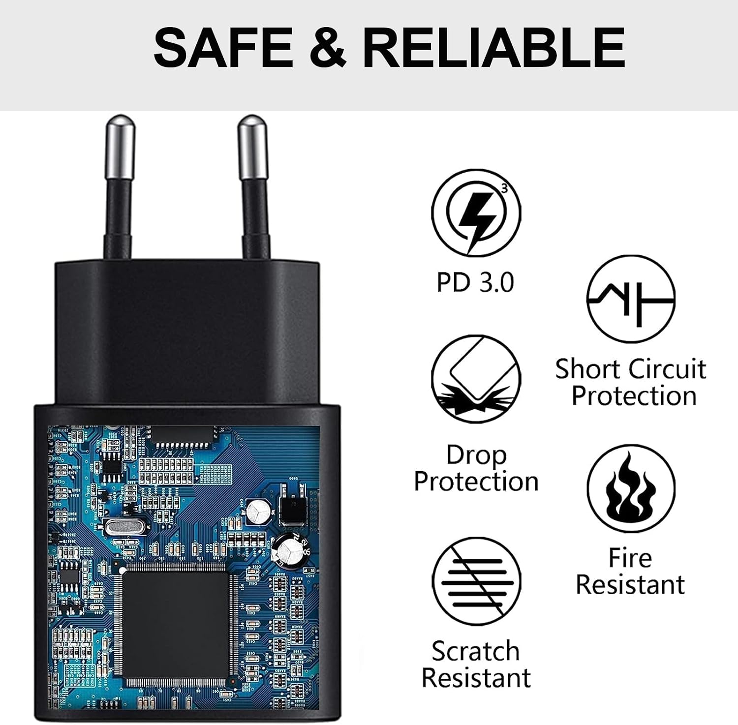 Thumbnail 1 de 25W USB‑C Schnellladegerät mit Kabel – PD 3.0, kompatibel mit Galaxy S26/S25/S24/S23/S22/S21/S20, inkl. 1,5 m Kabel