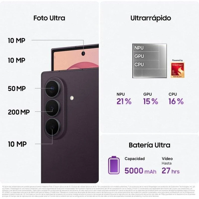 Thumbnail 1 de Samsung Galaxy Z Fold8 Ultra 5G 12GB/256GB 8.0" Grafito — ficha de compra