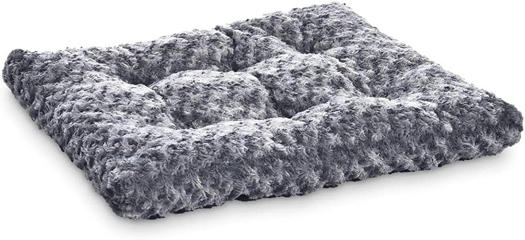 Amazon Basics Materassino lavabile per animali domestici con motivo a spirale – grigio, 117 x 74 x 10 cm