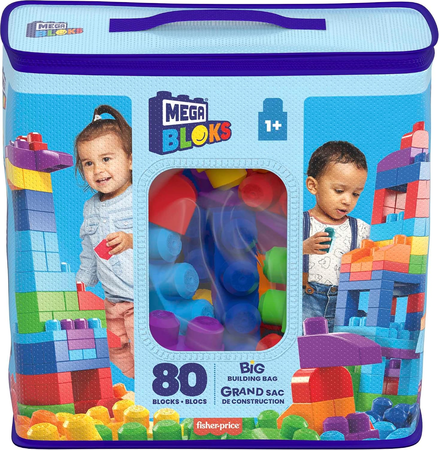 Thumbnail 5 de Mega Bloks DCH63: Bolsa clásica con 80 bloques 🎉