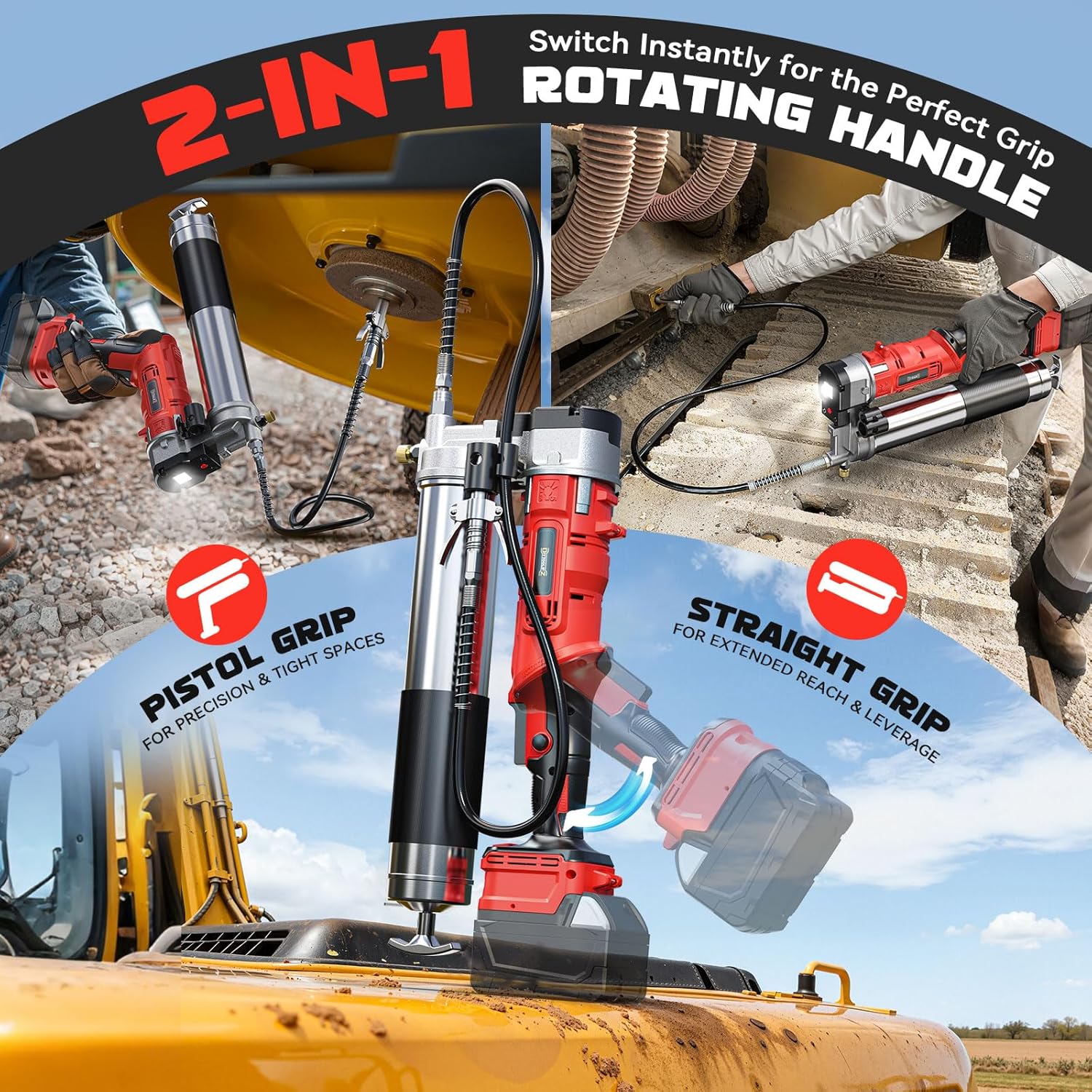 Thumbnail 3 de DIYtoolifz Cordless Grease Gun (Tool Only) for Milwaukee 18V Battery, 12000 PSI