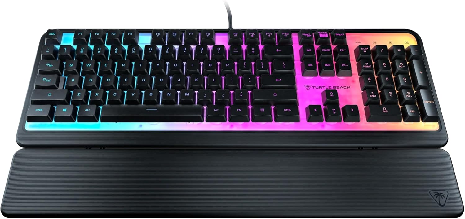 Detalle de Turtle Beach Magma: Membrane RGB Gaming Tastatur mit Advanced Anti-Ghosting und Easy-Shift