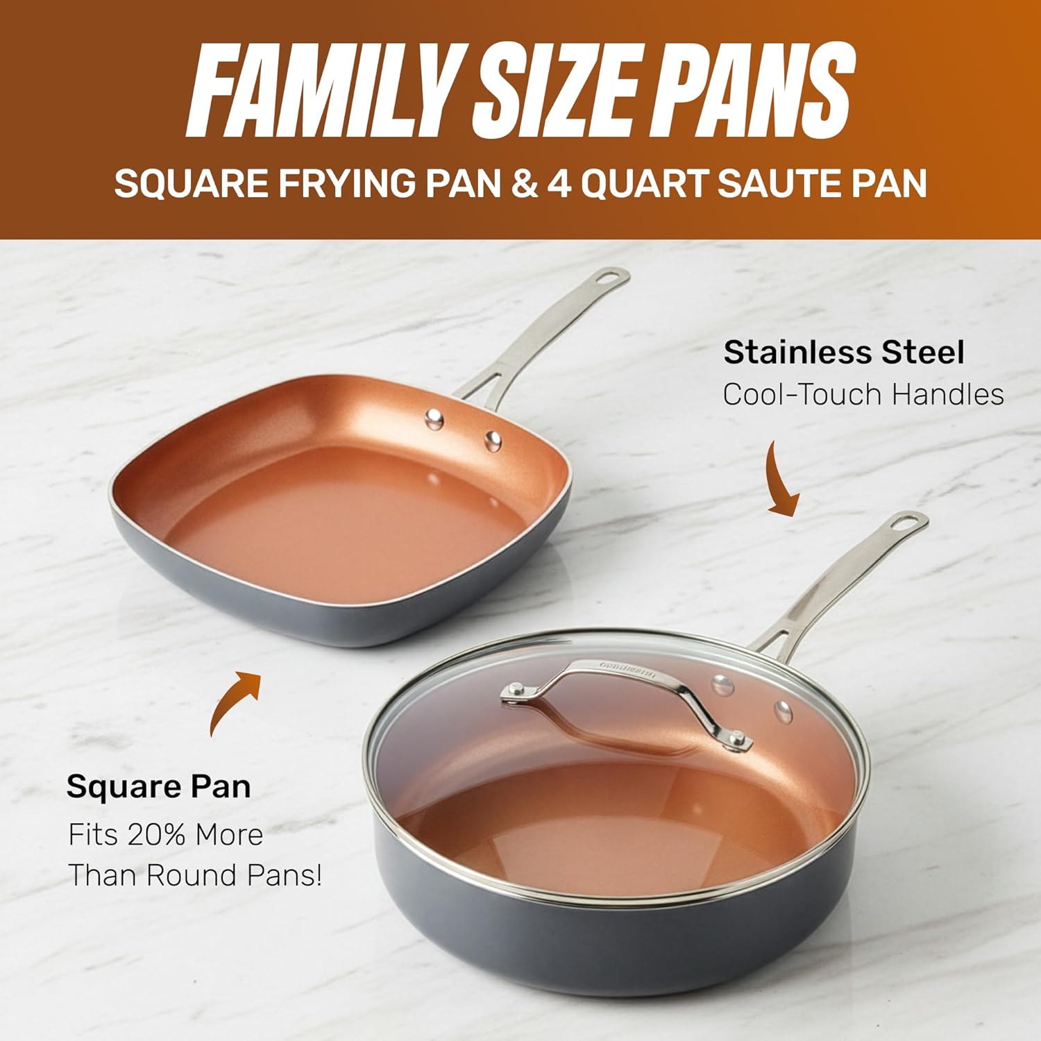 Thumbnail 4 de GOTHAM STEEL 20 Pc Ceramic Cookware Set: Nonstick Copper Ceramic, Bakeware, and Accessories