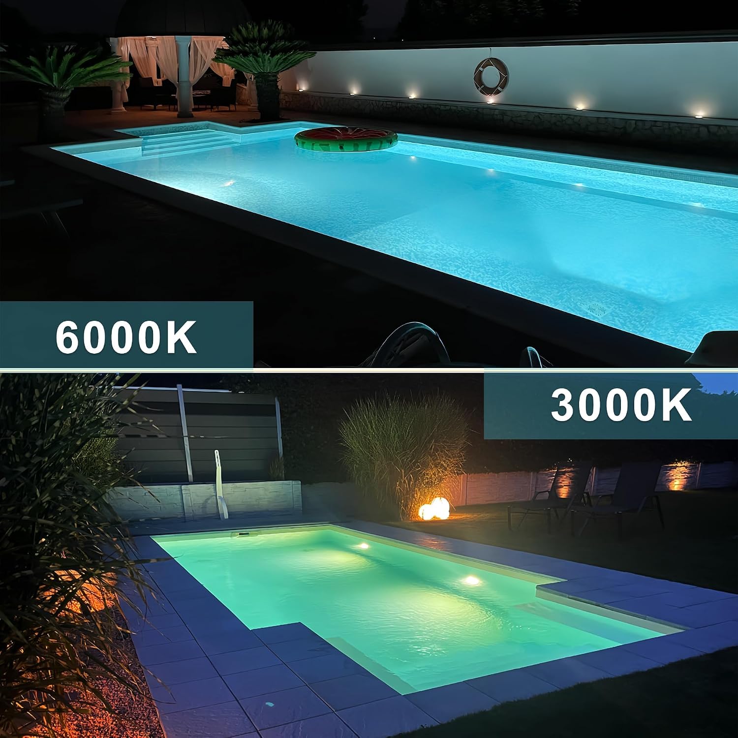 Detalle de LyLmLe R-PL01-S35W-WW PAR56-zwembadspot, 35 W, 2.800 lm, 3000 K