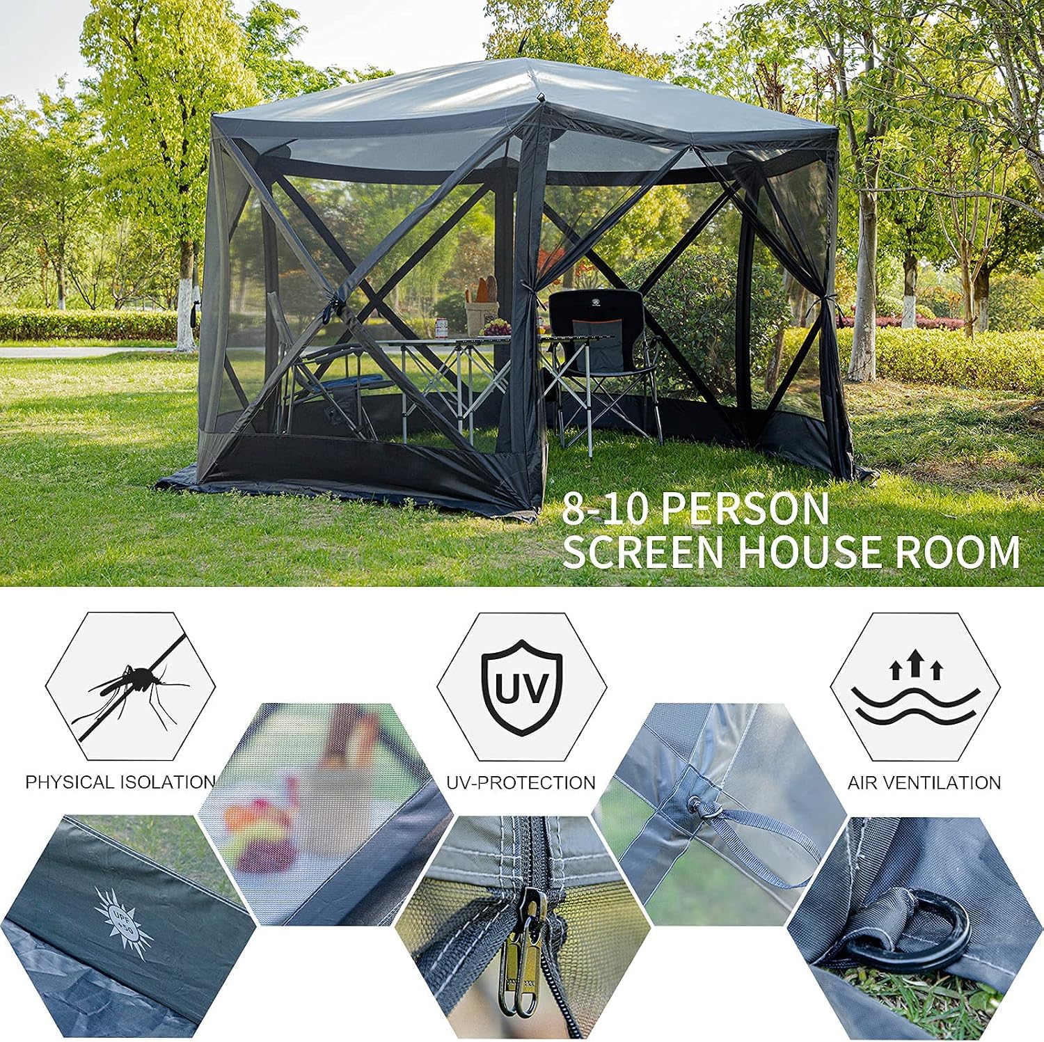 Detalle de EVER ADVANCED Pop-Up Screen House 11.5 ft