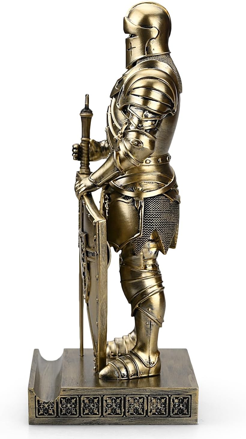 Thumbnail 2 de HDMbigmi King's Guard Ritter-Statue – Bronze Desktop-Ständer, Stifthalter und Briefbeschwerer