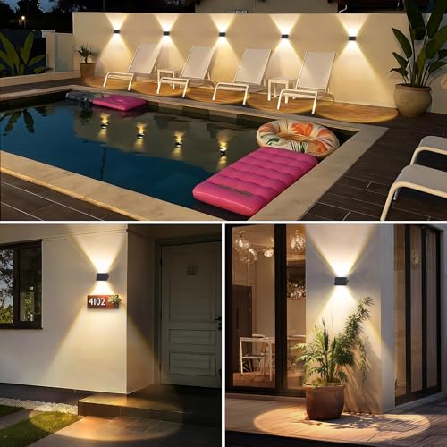 Thumbnail 7 de Delaiglow Aplique Solar Exterior 6 Pack – Luz Solar LED para Paredes Arriba y Abajo, IP67, Blanco Cálido