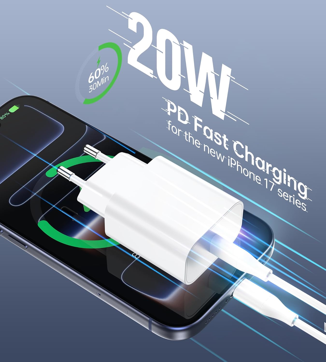 Detalle 2 de Seadmit 20W Cargador USB C carga rápida