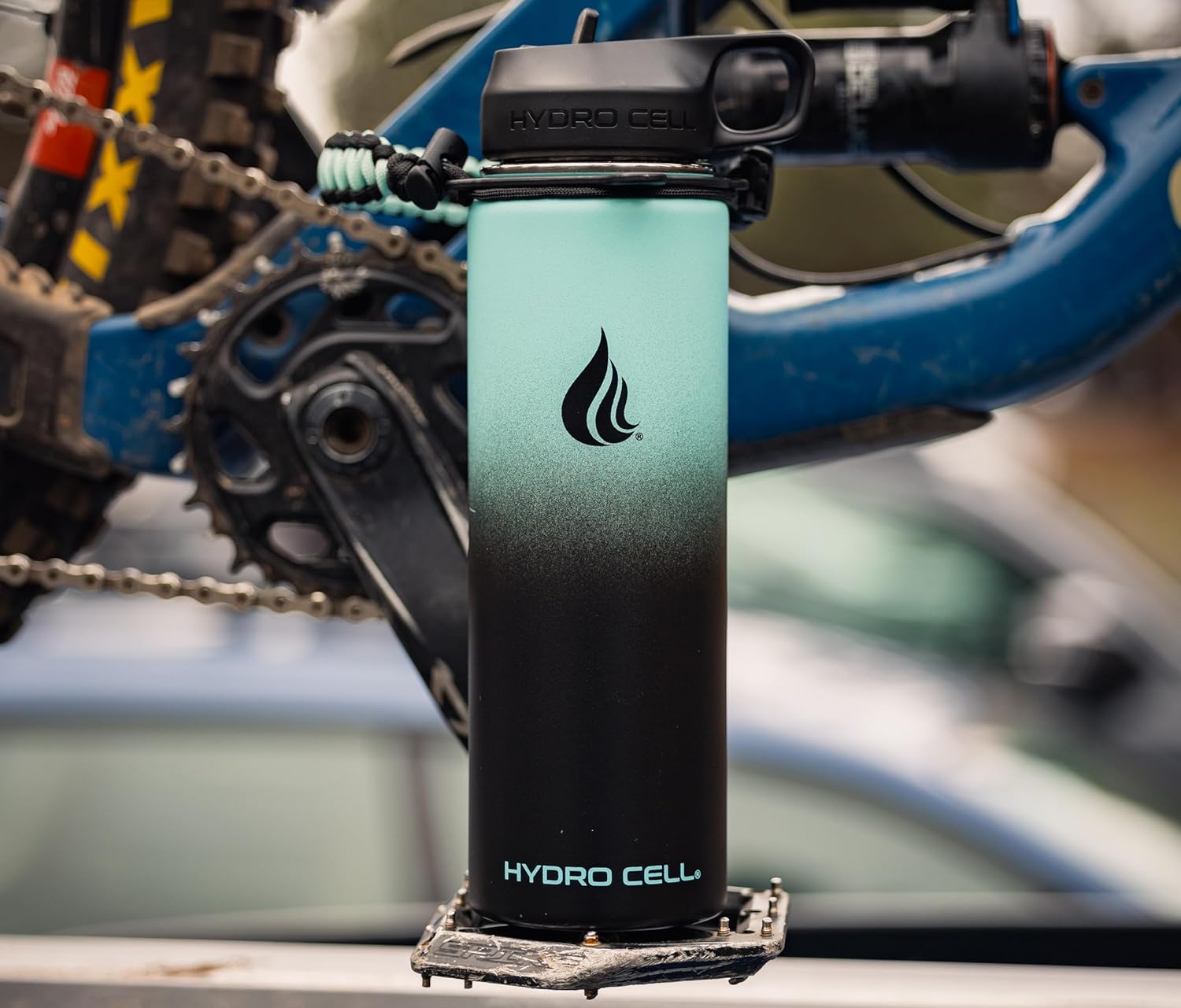 Thumbnail 6 de HYDRO CELL Stainless Steel Insulated Water Bottle 24oz with Straw – Teal/Black