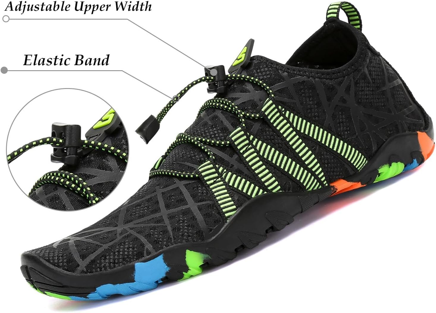 Detalle de SAGUARO Badeschuhe für Herren und Damen – Schnelltrocknend, drainierend, Gr 35–48