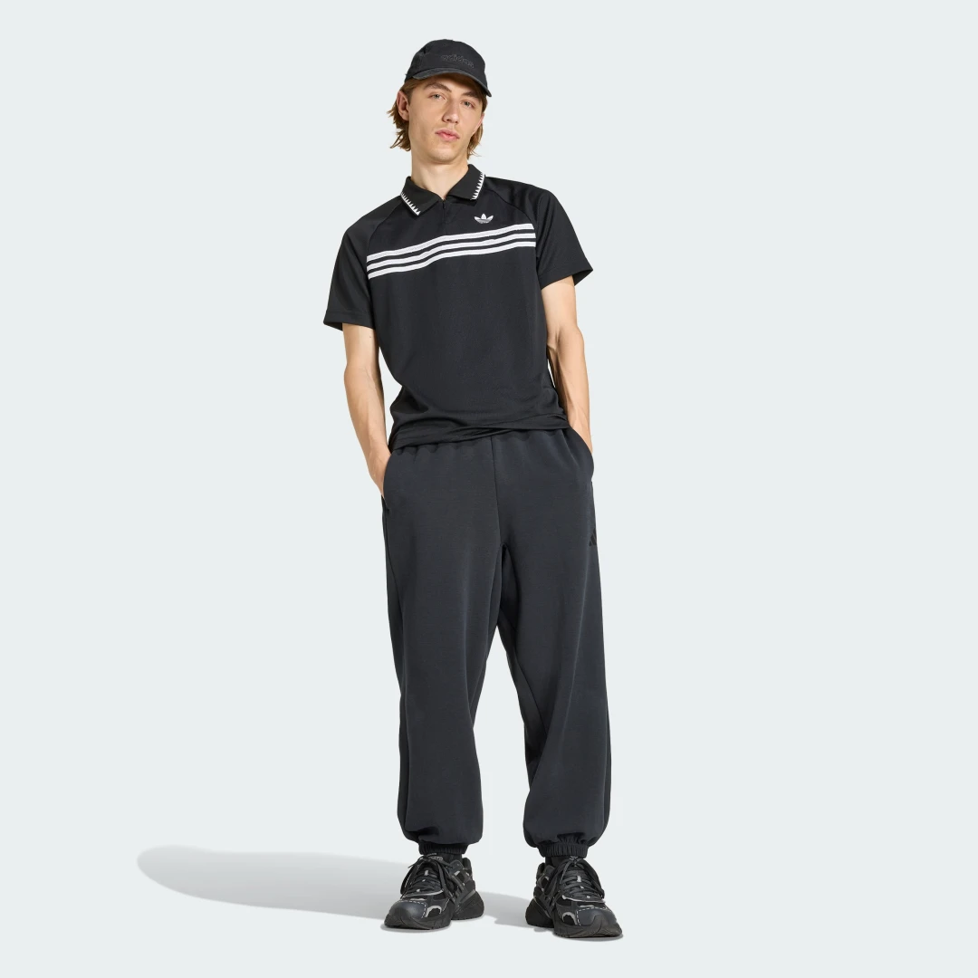 Thumbnail 2 de Polo Chest Stripes Slim de Adidas — polo negro de corte ajustado con detalle de rayas en el pecho